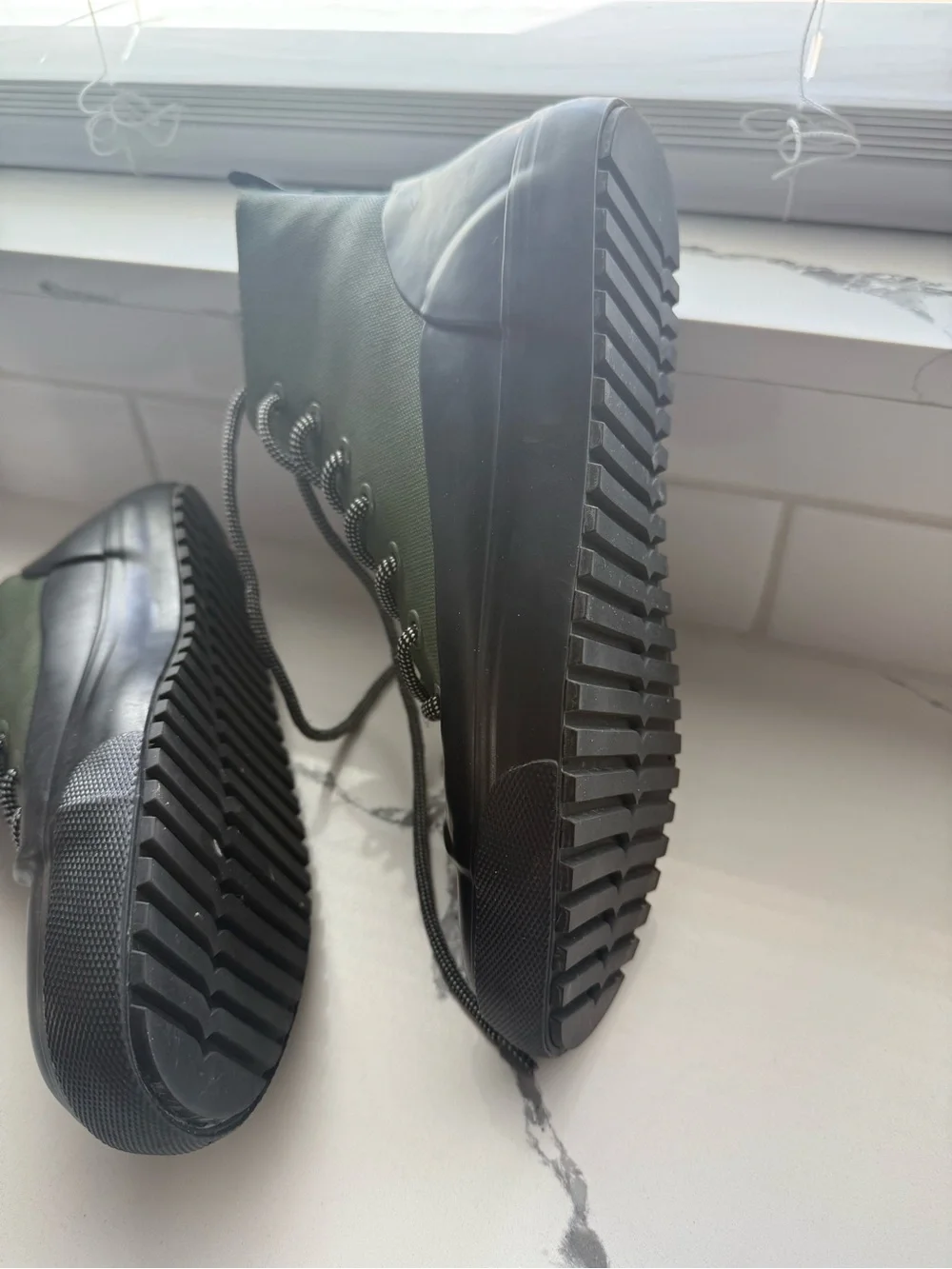 Hunter Olive Green Lace-Up Men's Boots